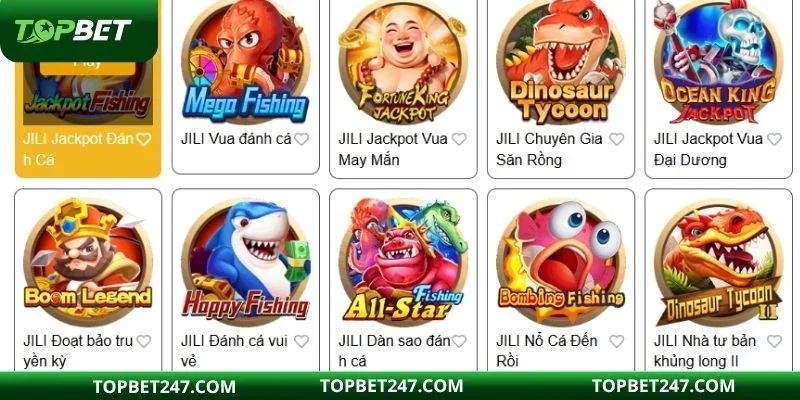 Kho trò chơi đa dạng tại JILI Fishing