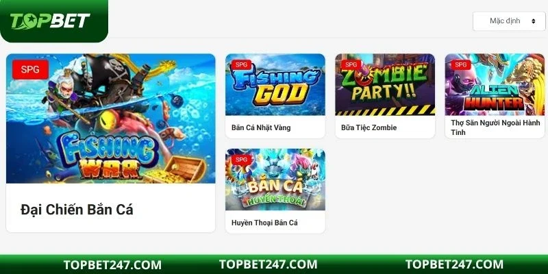 Spadegaming mang đến nhiều sản phẩm bắn cá hấp dẫn 